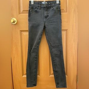 Madewell Black Jean - High Riser Skinny